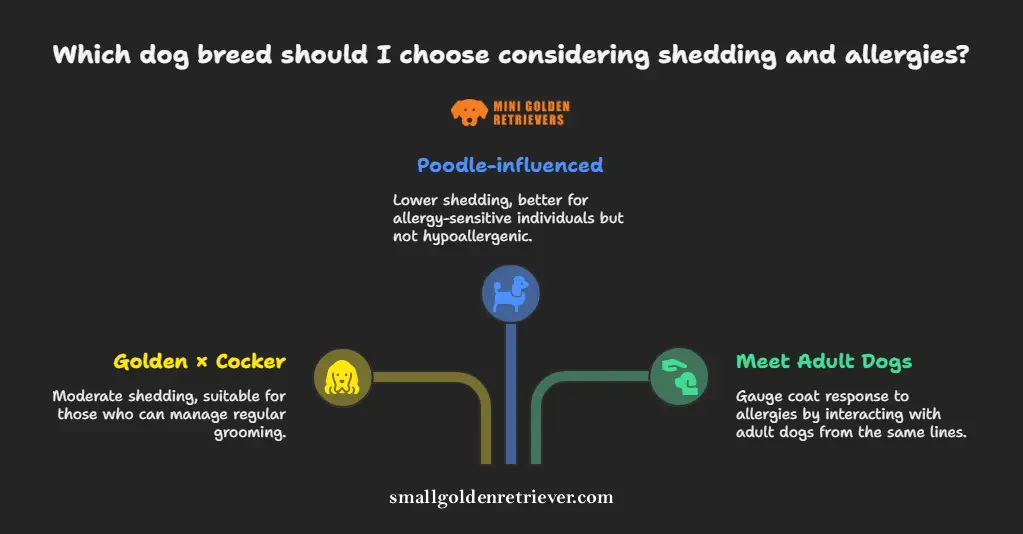 Which Golden dog breed should i choose considering shedding and allergic