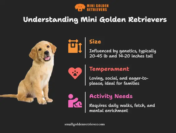 Size, temperament, and activity needs of Mini Golden Retriever - smallgoldenretriever